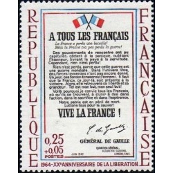 Timbre France Yvert No 1408 L'affiche à tous les Français