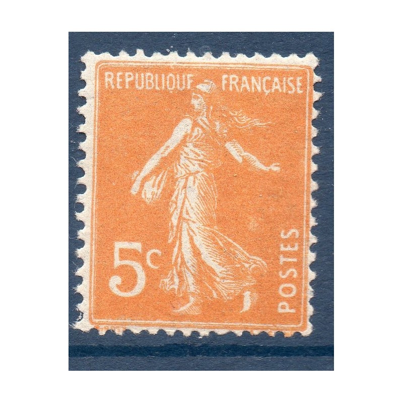 Timbre France Yvert No 158 Type semeuse fond plein orange neuf **