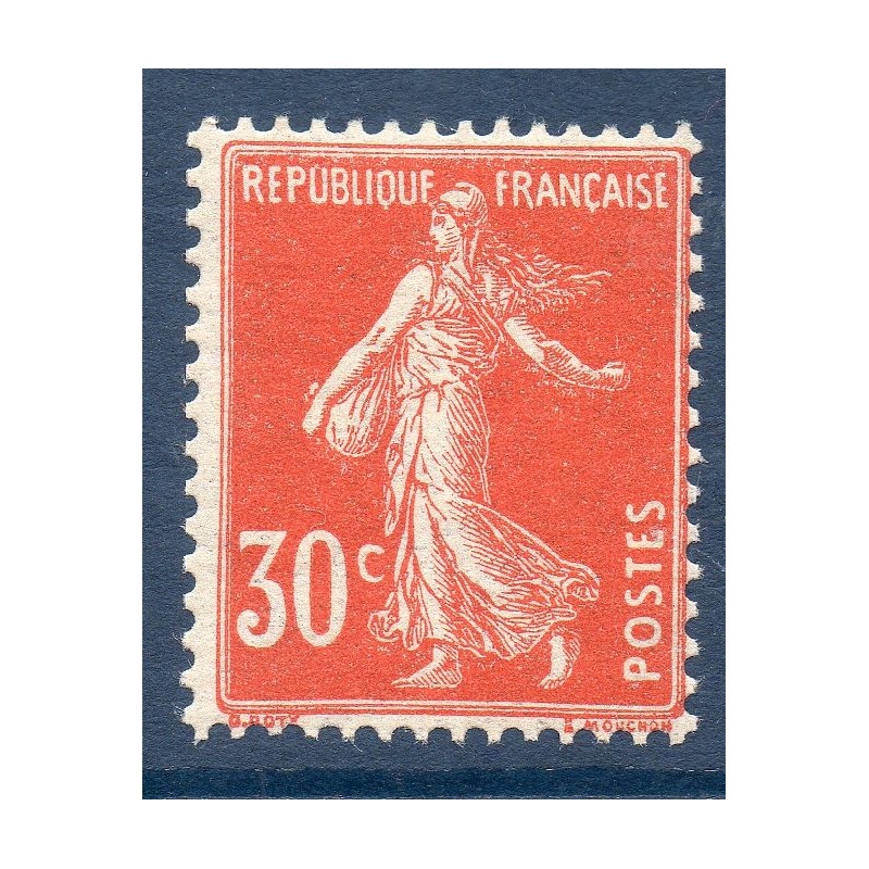 Timbre France Yvert No 160 Type semeuse fond plein rouge neuf **