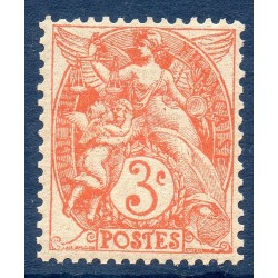 Timbre France Yvert No 109 Type blanc 3c Orange neuf **