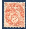 Timbre France Yvert No 109 Type blanc 3c Orange neuf **