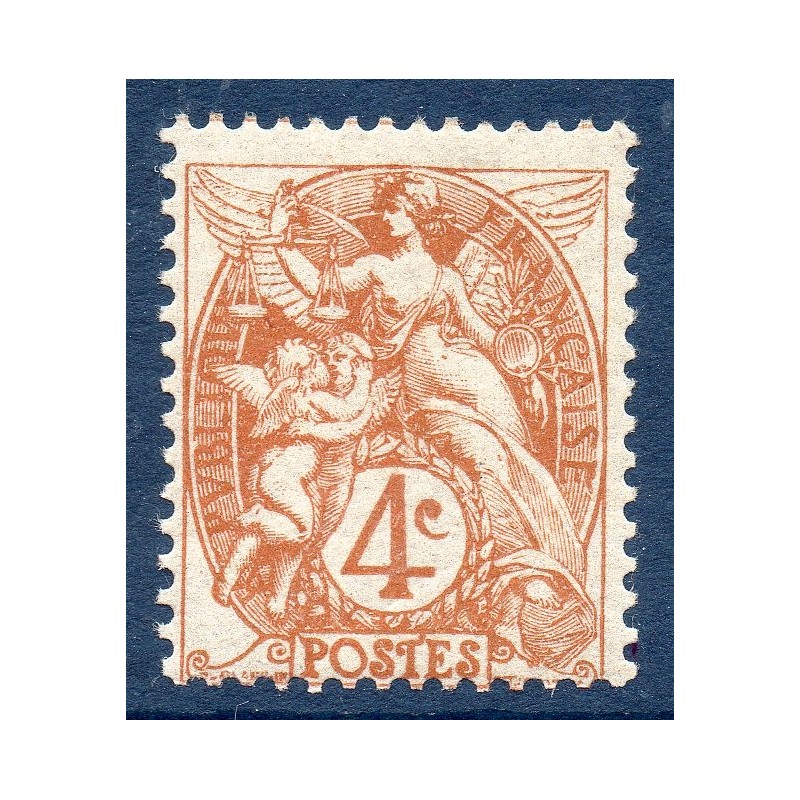 Timbre France Yvert No 110 Type blanc 4c brun-jaune neuf **