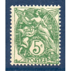 Timbre France Yvert No 111 Type blanc 5c Vert neuf **