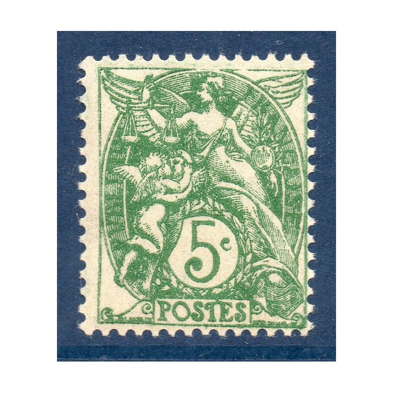 00111 Type Blanc 5c vert type II de 1900 - Stamps - Europe - France