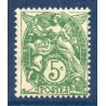 Timbre France Yvert No 111 Type blanc 5c Vert neuf **