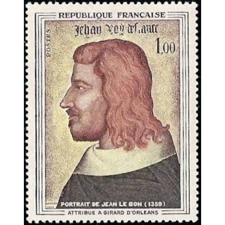 Timbre France Yvert No 1413 Jean II le Bon, roi de France