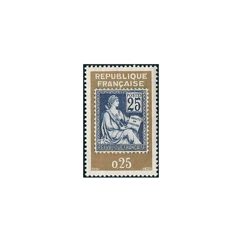 Timbre France Yvert No 1415 Philatec type Mouchon