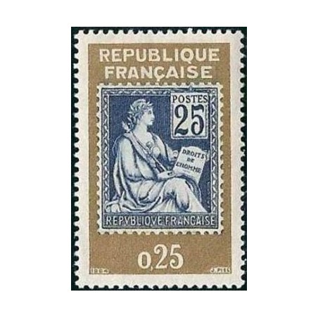 Timbre France Yvert No 1415 Philatec type Mouchon