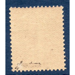 Timbre France Yvert No 129 semeuse lignée 10c rose neuf * avec charnière