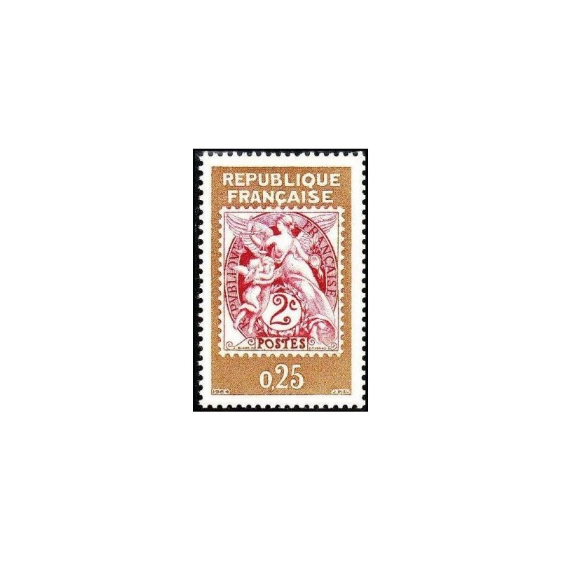 Timbre France Yvert No 1414 Philatec type Blanc