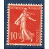 Timbre France Yvert No 135 semeuse fond plein maigre 10c rouge neuf **