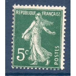 Timbre France Yvert No 137 semeuse fond plein 5c vert foncé neuf **