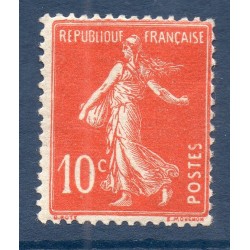Timbre France Yvert No 138 semeuse fond plein 10 c rouge grasse neuf **
