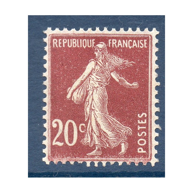 Timbre France Yvert No 139 semeuse fond plein 10c brun-rouge neuf **