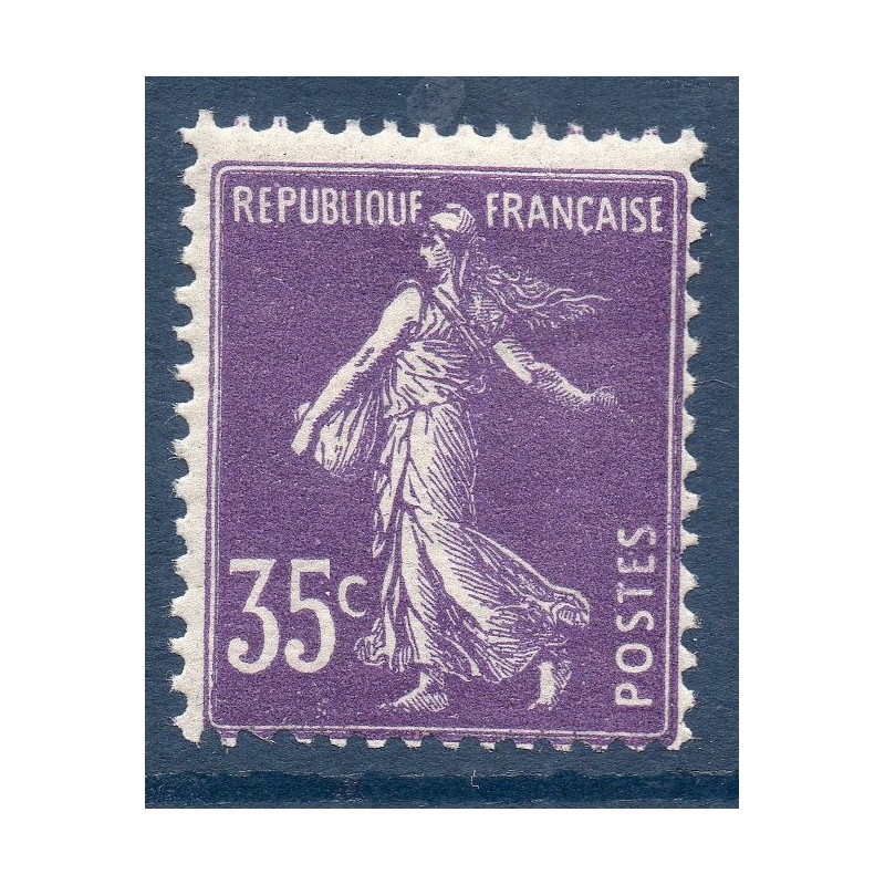 Timbre France Yvert No 142 semeuse fond plein 35c Violet neuf **