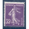 Timbre France Yvert No 142 semeuse fond plein 35c Violet neuf **