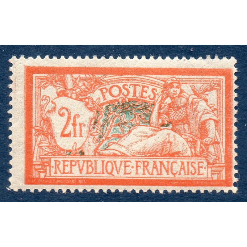 Timbre France Yvert No 145 Type merson 2f orange et vert bleu neuf **