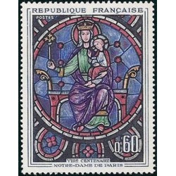 Timbre France Yvert No 1419 Vitrail Notre Dame de Paris
