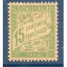 Timbre France Taxes Yvert 30a Type Duval 15c Vert-Jaune papier GC neuf **