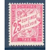 Timbre France Taxes Yvert 32 Type Duval 25c Rose neuf **