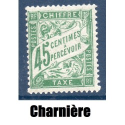 Timbre France Taxes Yvert 36 Type Duval 45c vert neuf * avec charnière