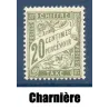 Timbre France Taxes Yvert 31 Type Duval 20c olive  neuf * avec charnière