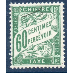 Timbre France Taxes Yvert 38 Type Duval 60c Vert neuf **