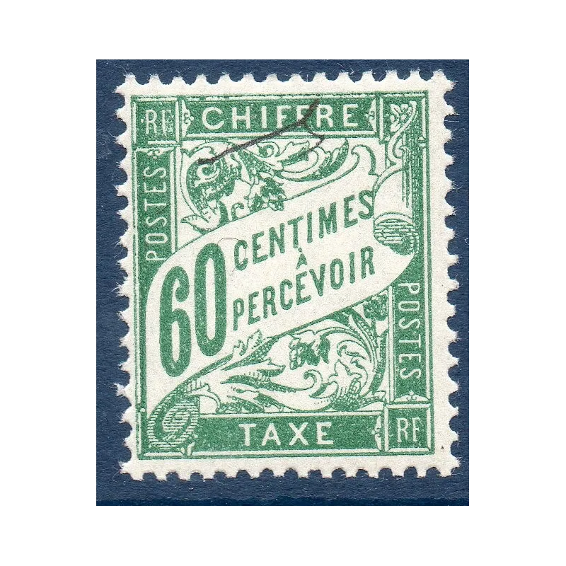 Timbre France Taxes Yvert 38 Type Duval 60c Vert neuf **