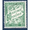 Timbre France Taxes Yvert 38 Type Duval 60c Vert neuf **