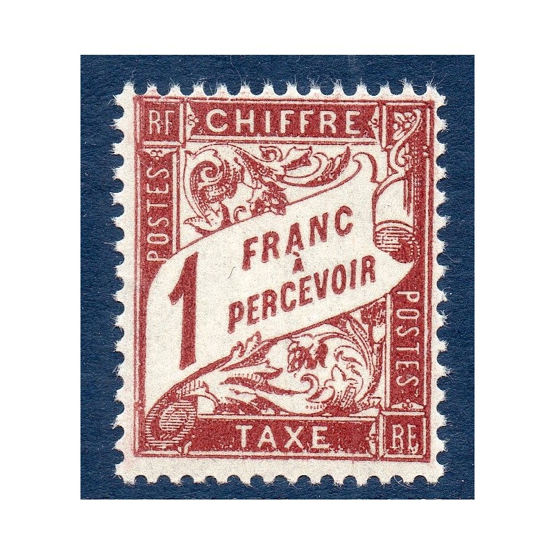 Timbre France Taxes Yvert 40A Type Duval 1f Lilas brun sur blanc neuf ** Timbre France Taxes Yvert 40A Type Duval 1f Lilas brun sur blanc neuf **