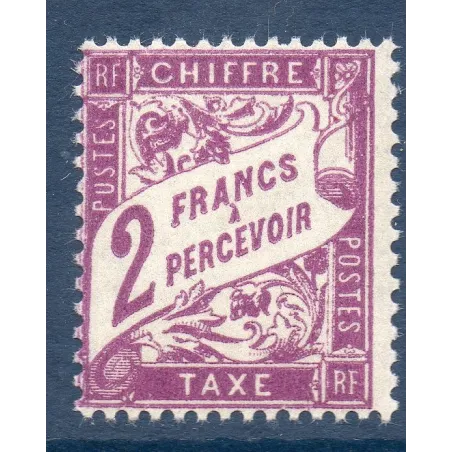 Timbre France Taxes Yvert 42 Type Duval 2f  Violet neuf **
