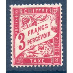 Timbre France Taxes Yvert 42A Type Duval 3f Lilas-rose neuf **
