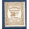 Timbre France Taxes Yvert 46 Type Recouvrement 30c Bistre neuf **