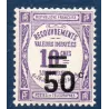 Timbre France Taxes Yvert 51 Type Recouvrement 50c sur 10c violet neuf **