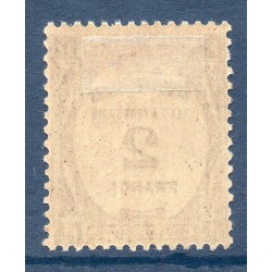 Timbre France Taxes Yvert 61 Type Recouvrement 2f Bleu neuf * avec charnière