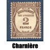 Timbre France Taxes Yvert 62 Type Recouvrement 2f sépia neuf * avec charnière