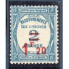 Timbre France Taxes Yvert 64 Type Recouvrement 1.2f sur 2f bleu neuf **