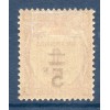 Timbre France Taxes Yvert 65 Type Recouvrement 5f sur 1f Lilas neuf * avec charnière