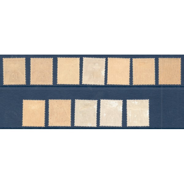 Timbres France Taxes Yvert 78-89 Types Gerbes Légende France timbre taxe neuf * avec charnière