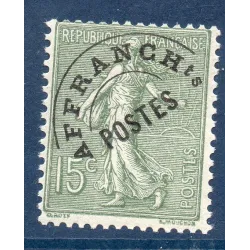 Timbre France Préoblitérés Yvert 45 Type semeuse 15c olive neuf **