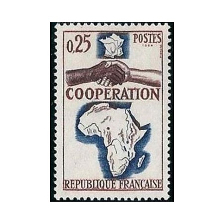 Timbre France Yvert No 1432 Coopération avec l'Afrique et Madagascar