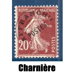 Timbre France Préoblitérés Yvert 54 Type semeuse 20c lilas-brun neuf * avec charnière