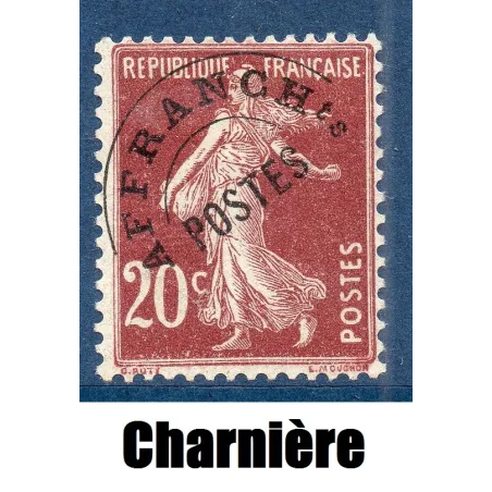 Timbre France Préoblitérés Yvert 54 Type semeuse 20c lilas-brun neuf * avec charnière