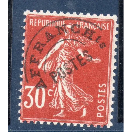Timbre France Préoblitérés Yvert 61 Type semeuse 30c rouge sombre neuf **