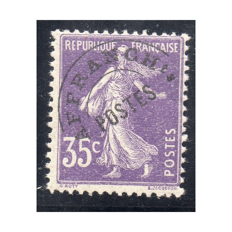 Timbre France Préoblitérés Yvert 62 Type semeuse 35c violet neuf **