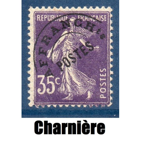 Timbre France Préoblitérés Yvert 62 Type semeuse 35c violet neuf * avec charnière