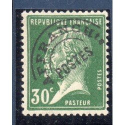Timbre France Préoblitérés Yvert 66 Type Pasteur 30c vert neuf **