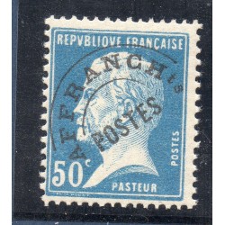 Timbre France Préoblitérés Yvert 68 Type Pasteur 50c bleu neuf **