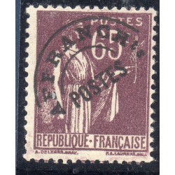 Timbre France Préoblitérés Yvert 73 Type Paix 65c violet brun neuf **