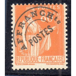 Timbre France Préoblitérés Yvert 75 Type Paix 80c orange neuf **